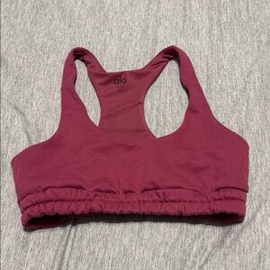 Alo Yoga Sports Bra XS Pink Racerback Seamless Bra